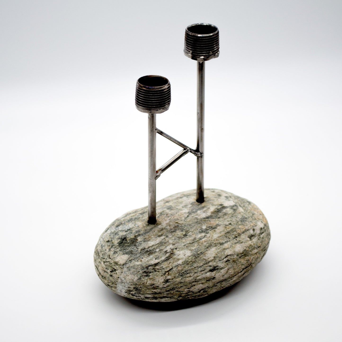 Granite 2 Taper Candle Stand