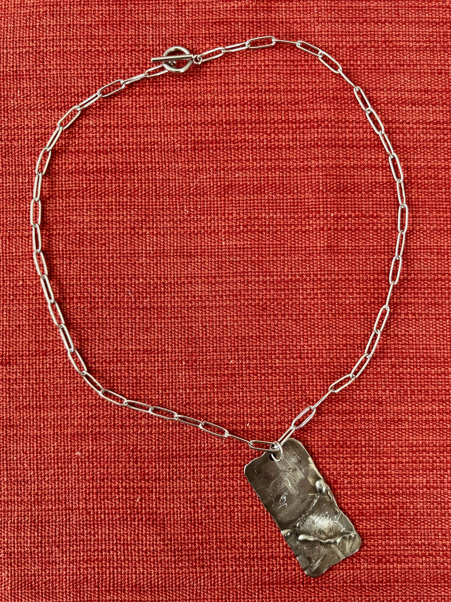 Droplet Pendant, Paperclip Chain