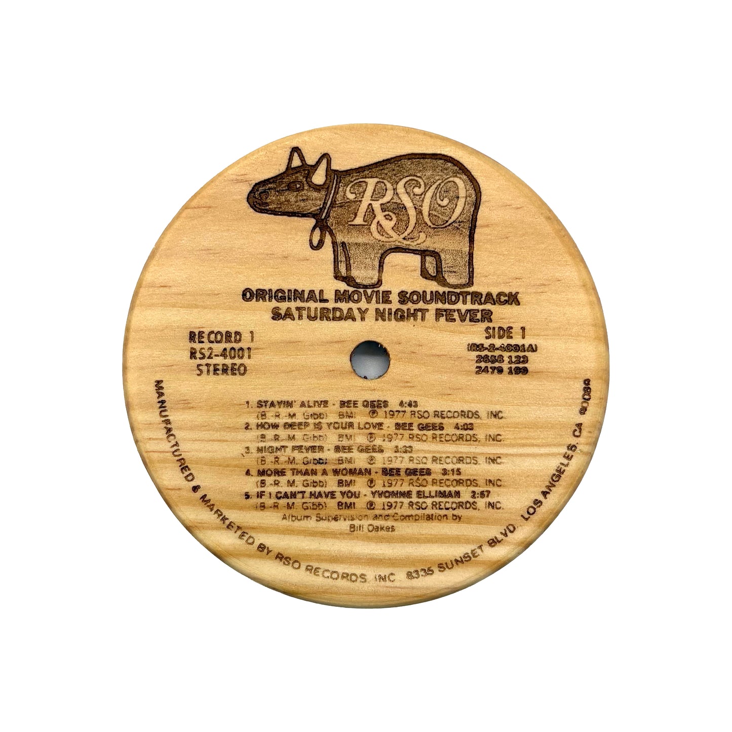LP Label Wooden Coasters