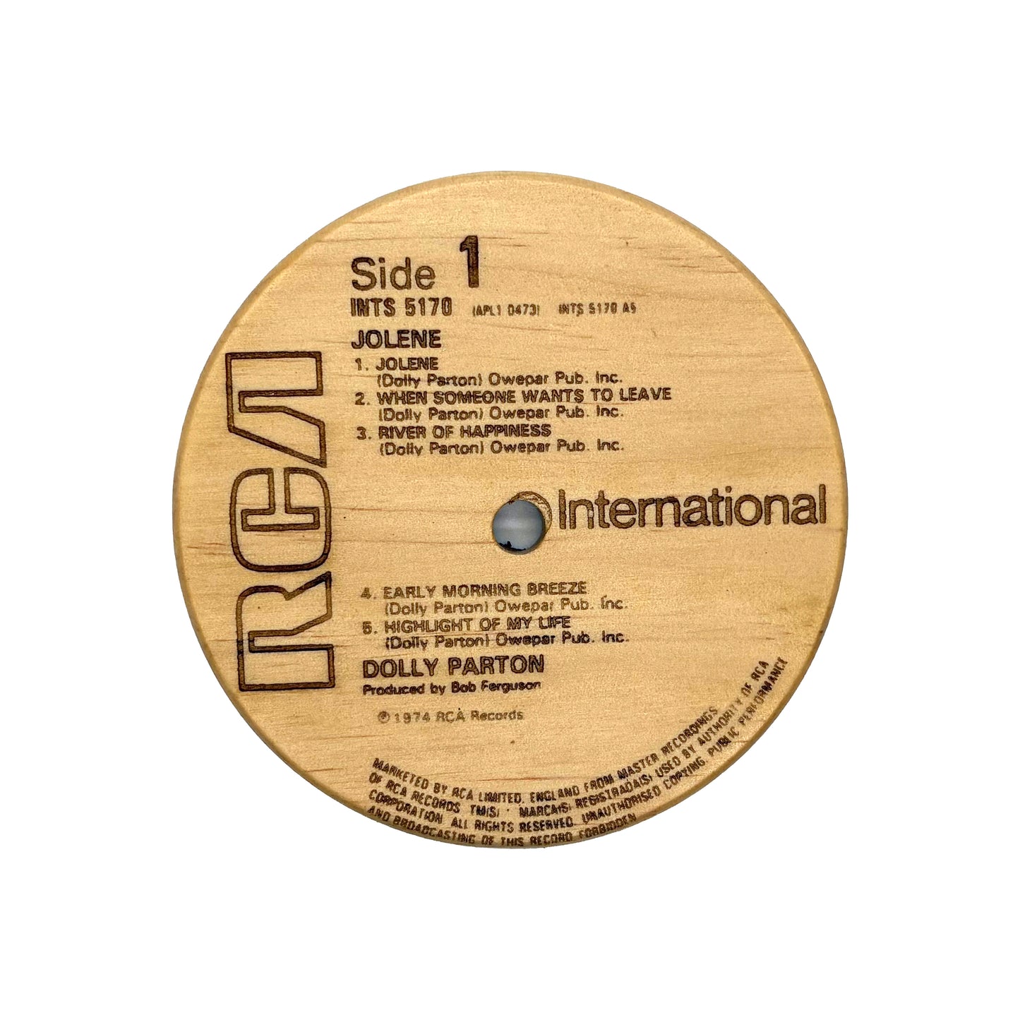 LP Label Wooden Coasters