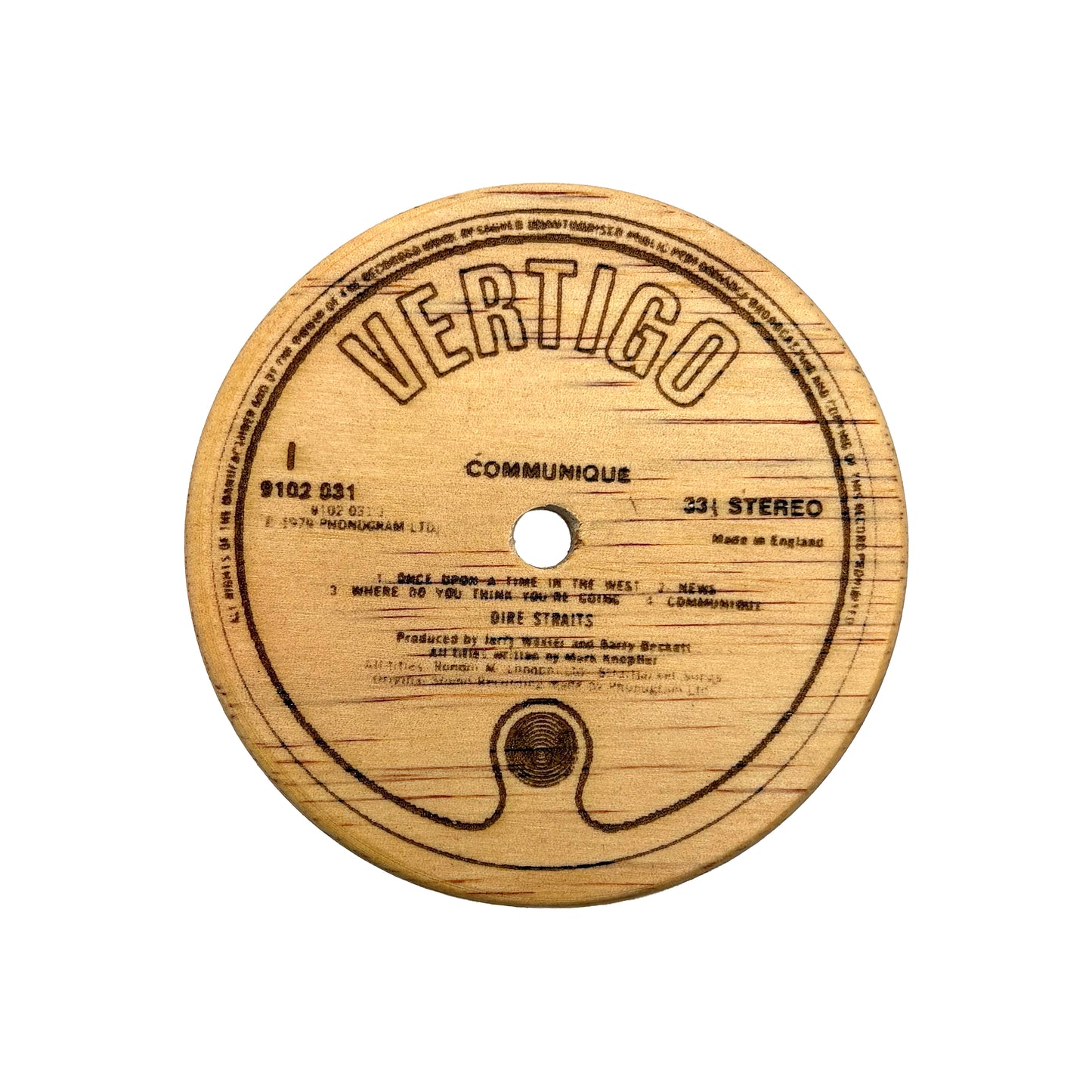 LP Label Wooden Coasters