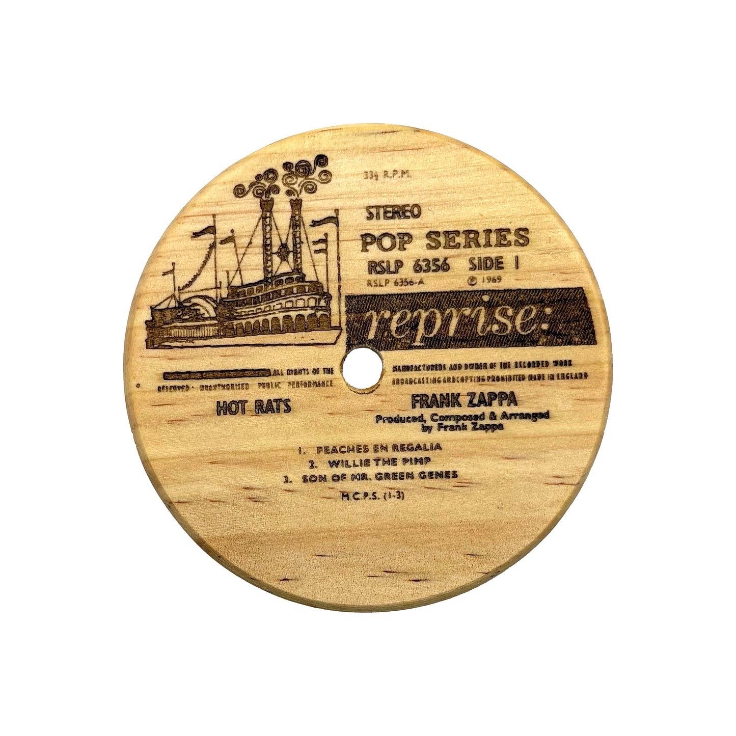 LP Label Wooden Coasters