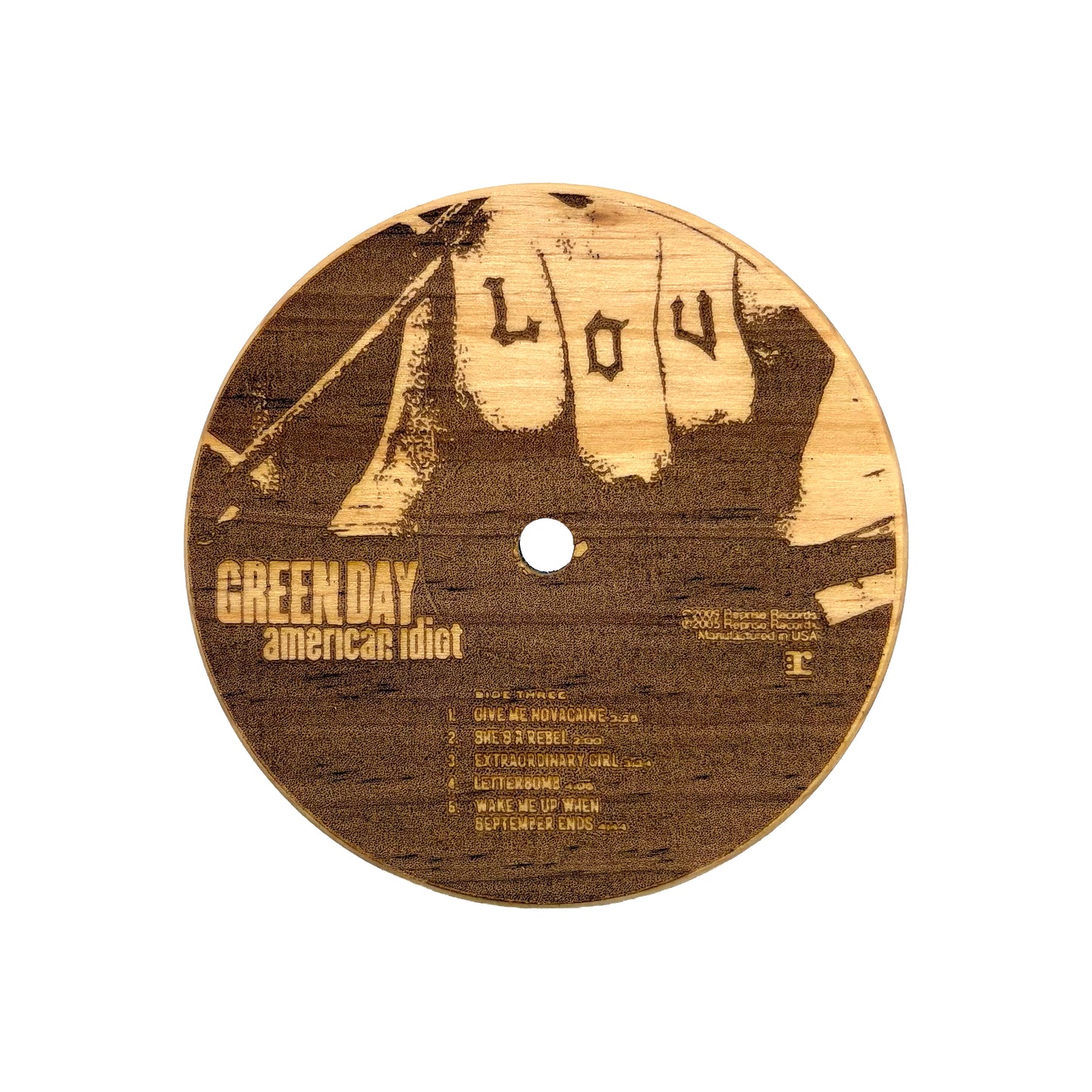 LP Label Wooden Coasters