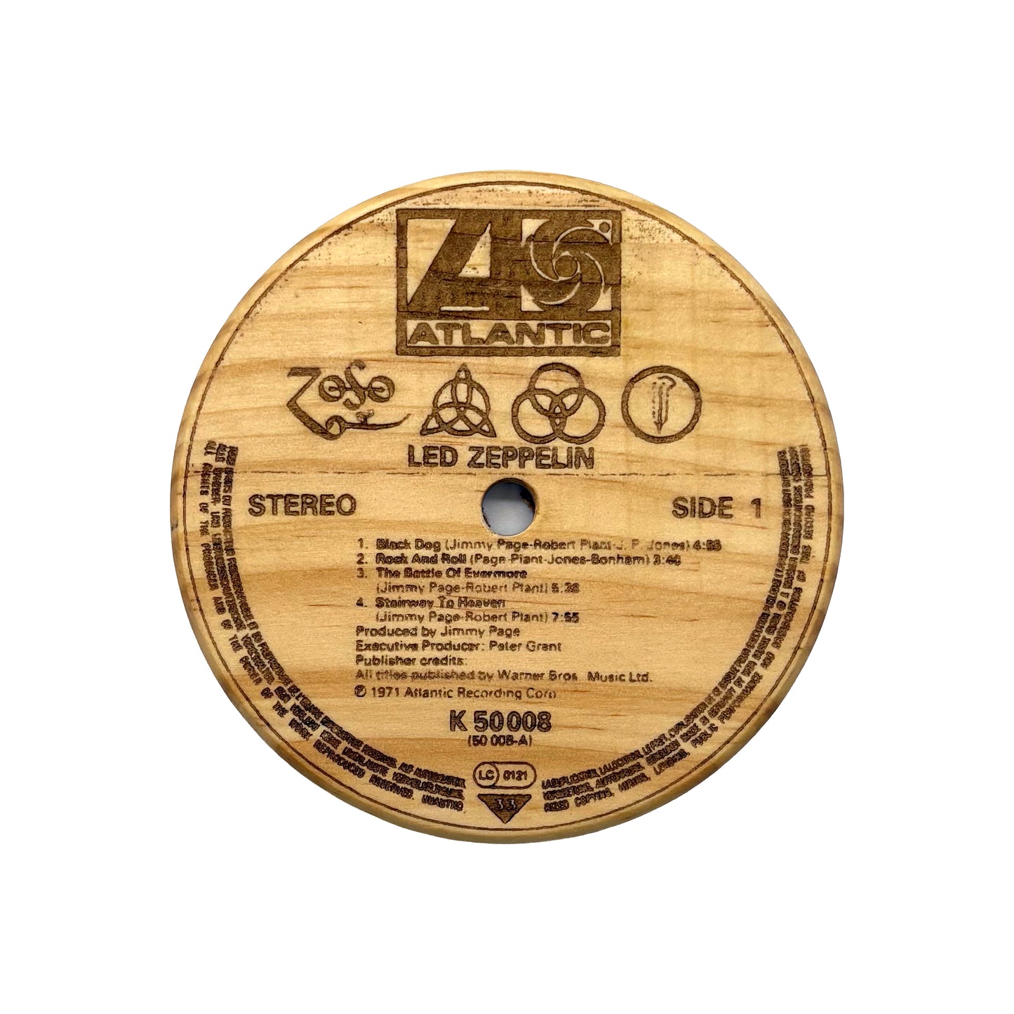 LP Label Wooden Coasters
