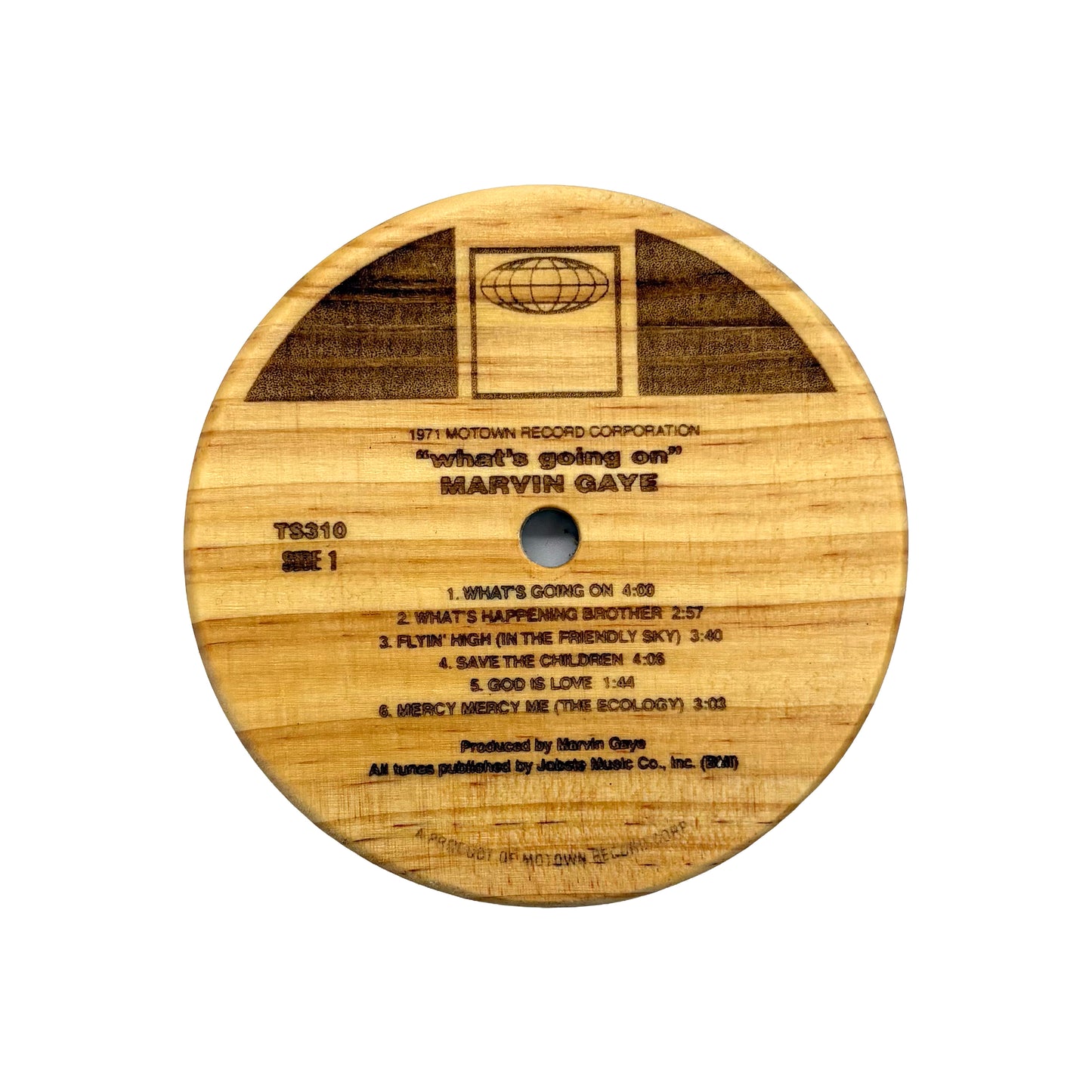 LP Label Wooden Coasters