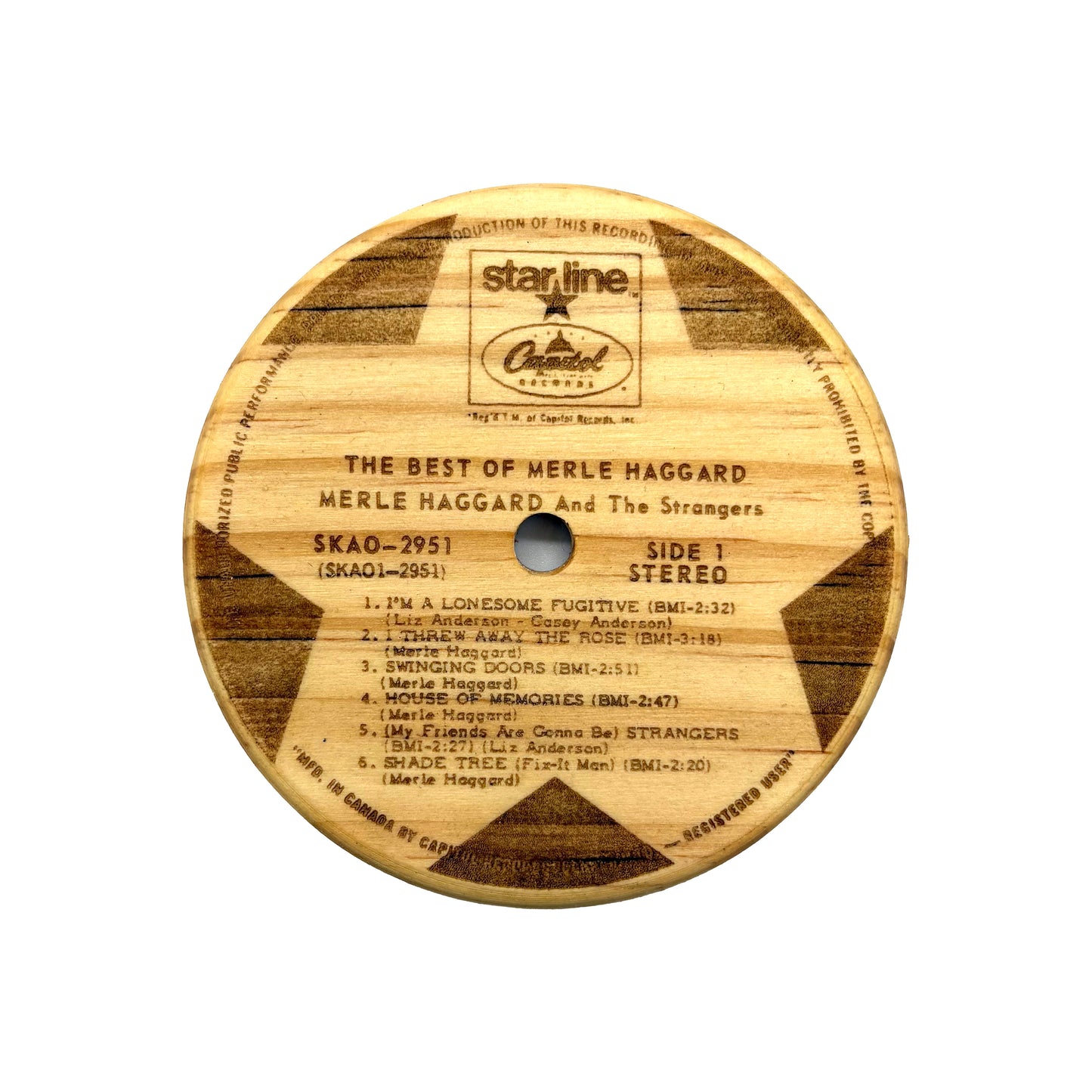 LP Label Wooden Coasters