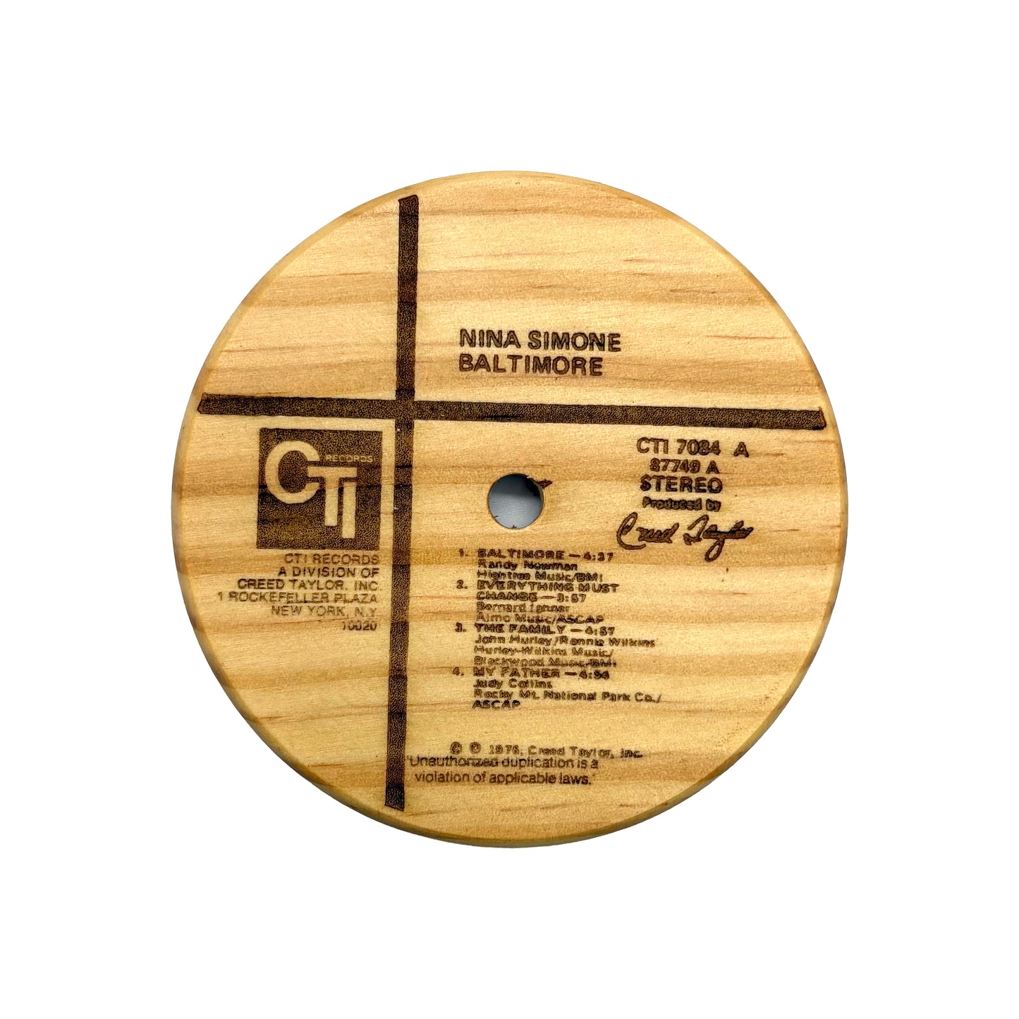 LP Label Wooden Coasters
