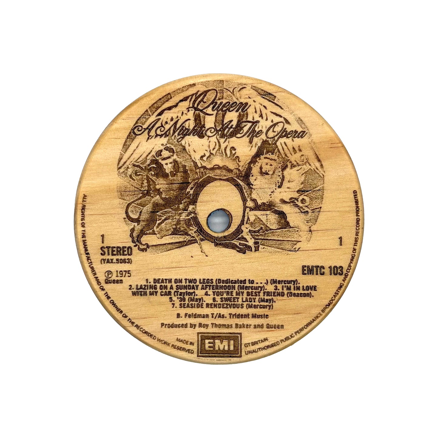 LP Label Wooden Coasters