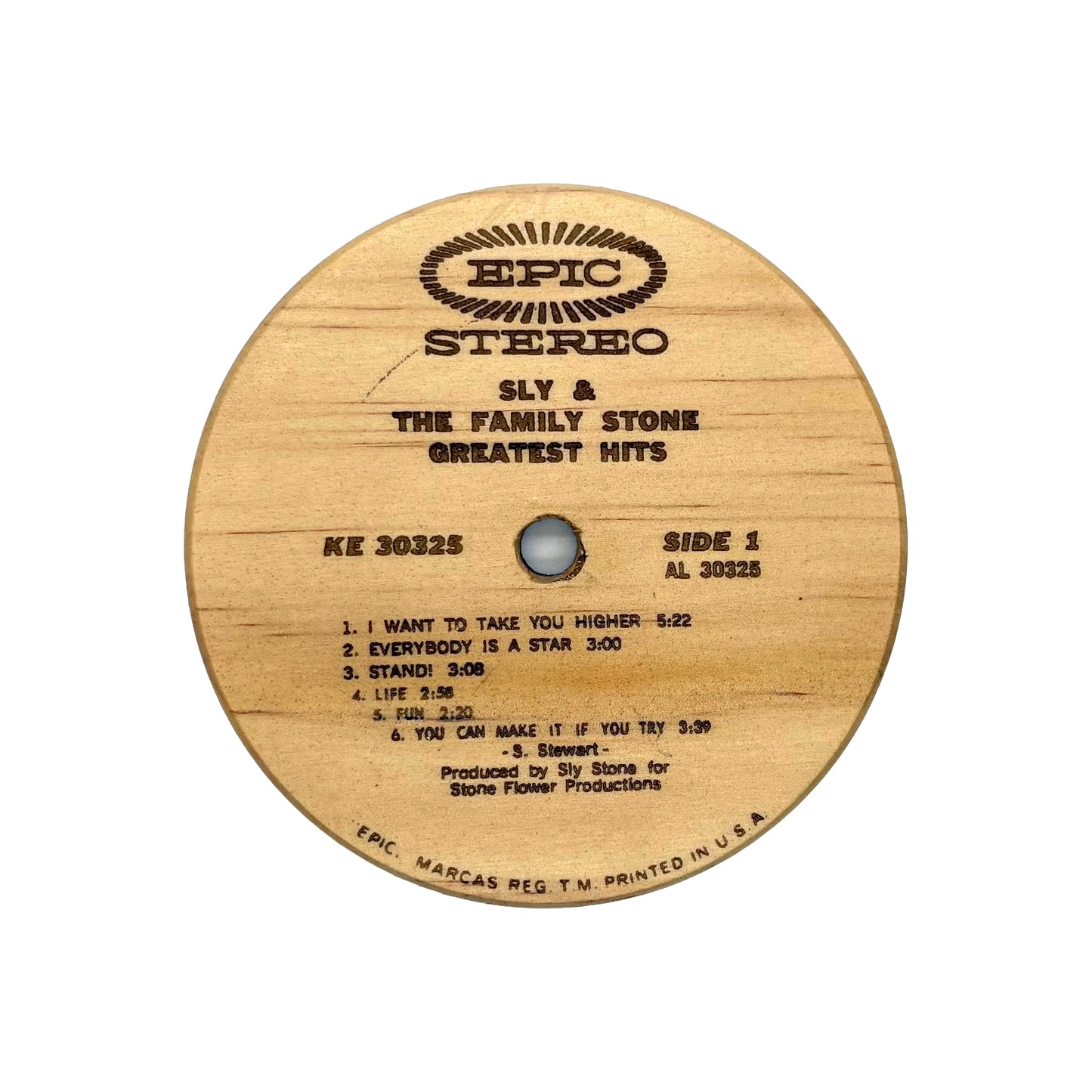 LP Label Wooden Coasters