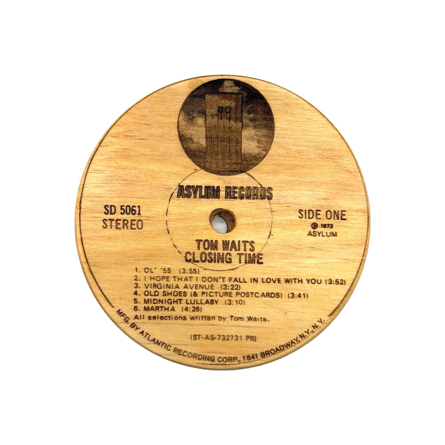 LP Label Wooden Coasters