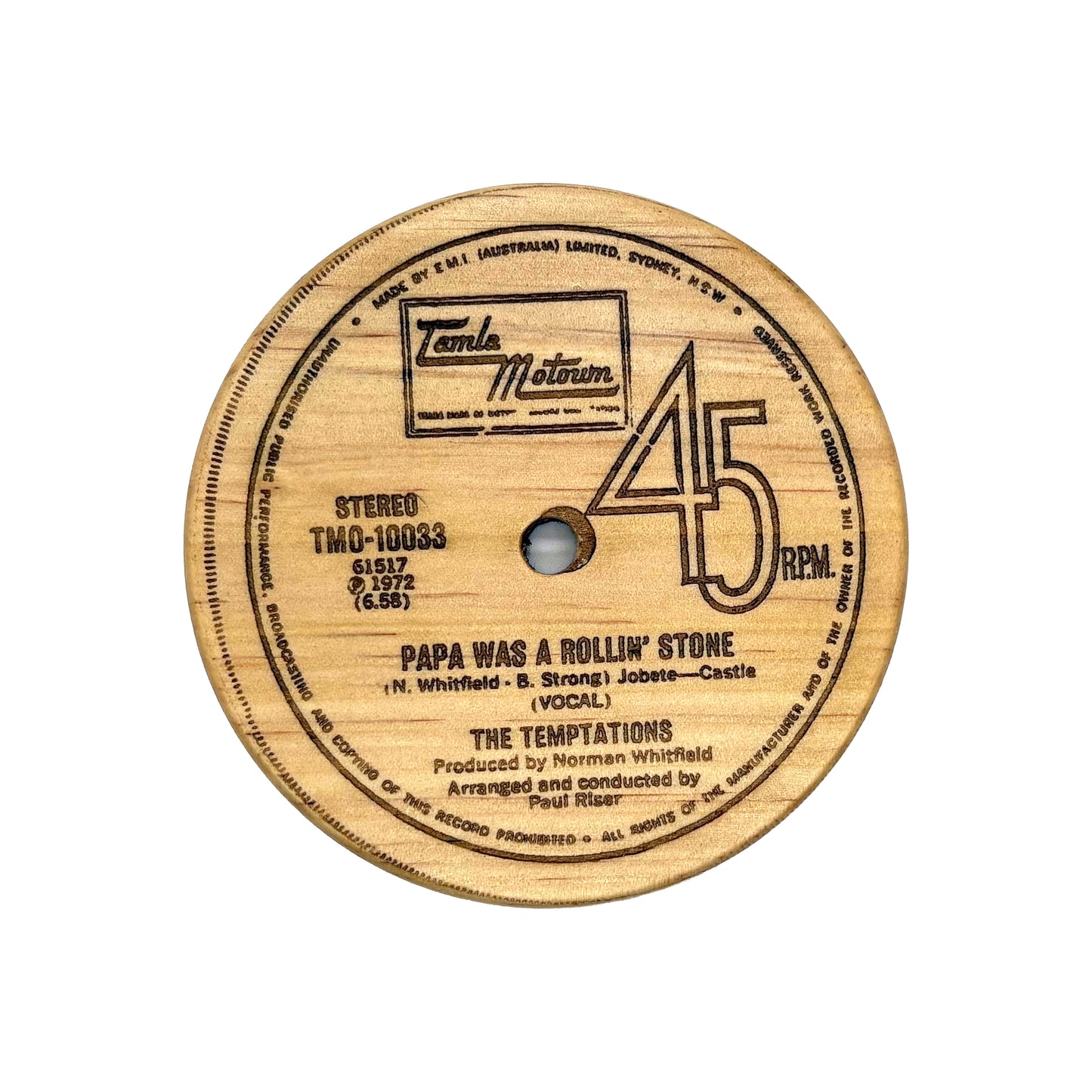 LP Label Wooden Coasters