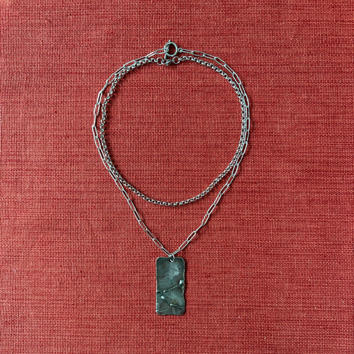 Droplet Pendant, Paperclip Chain